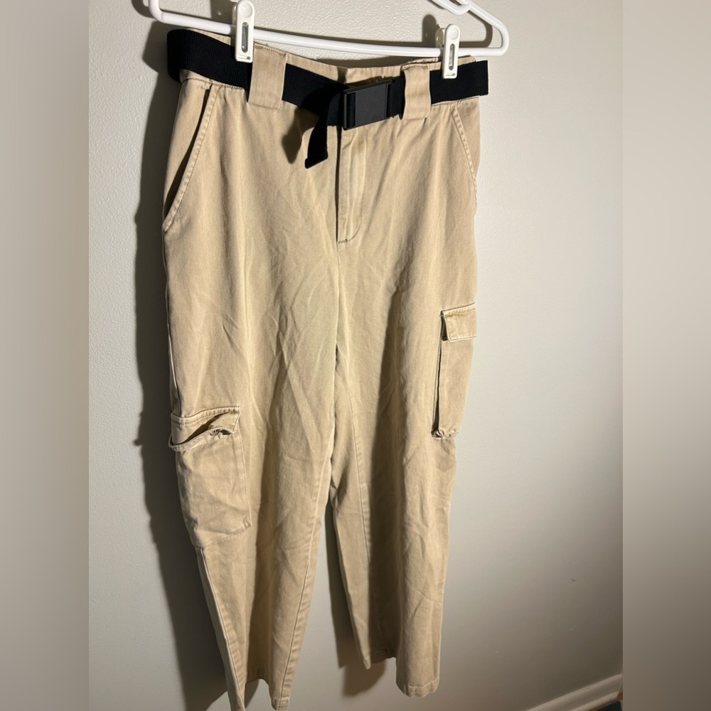Humus Beige Cargo Pants